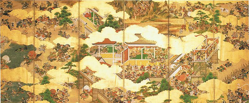 Zeichnung einer Schlacht im Genpei-Krieg